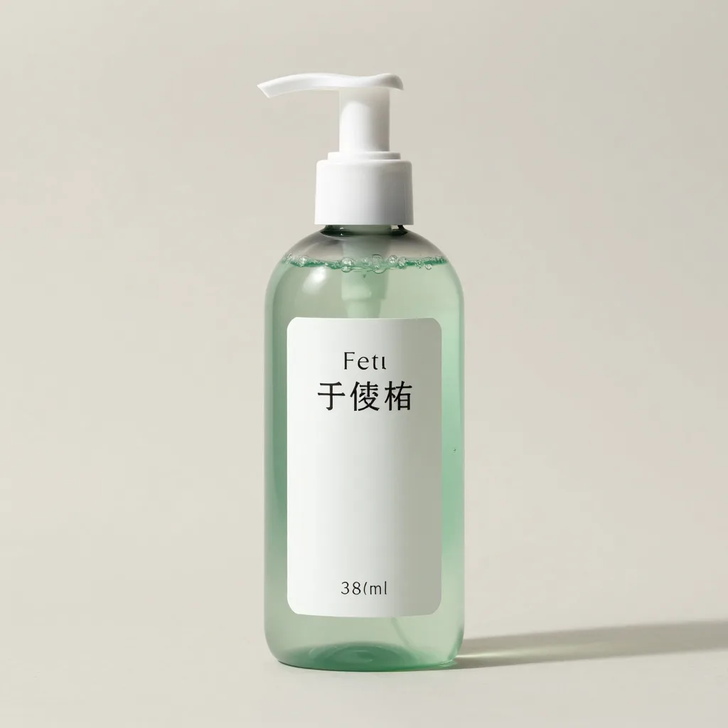 A pump bottle of tea tree face wash